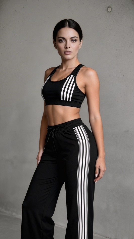 Motion Stripe Wide-Leg Pants