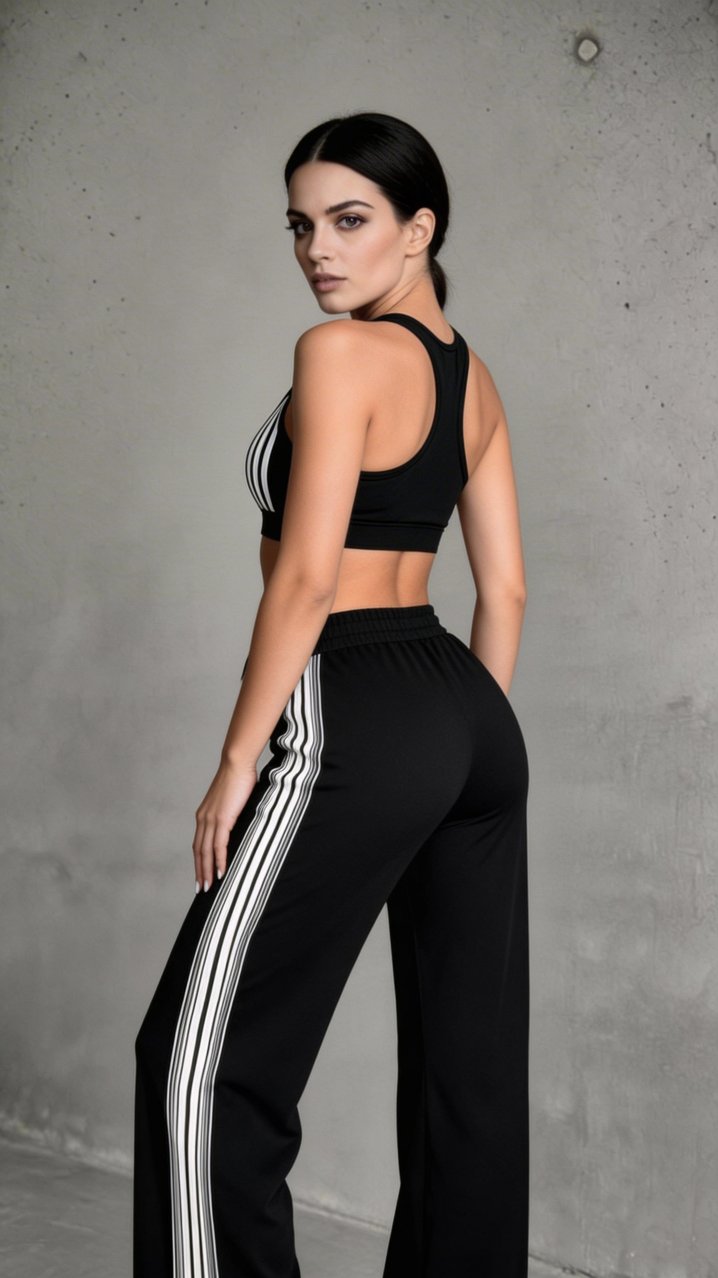 Motion Stripe Wide-Leg Pants